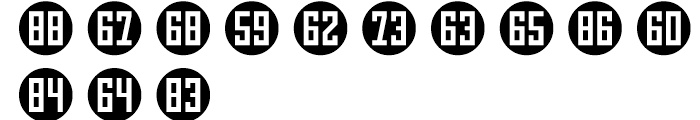 Numbers Style Three Font UPPERCASE