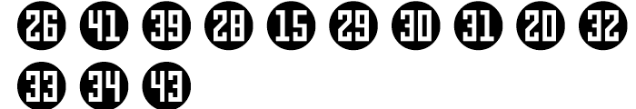 Numbers Style Three Font LOWERCASE