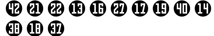Numbers Style Three Font LOWERCASE