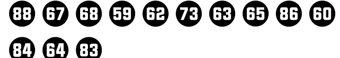 Numbers Style Two Circle Negative Font UPPERCASE