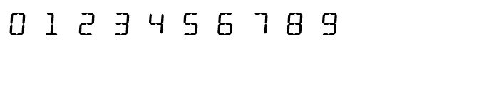 Numbers With Rings Digital Font OTHER CHARS