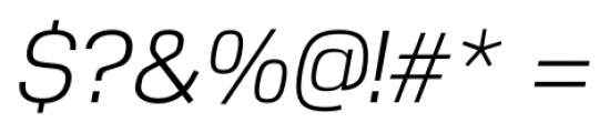 Nuber Italic Font OTHER CHARS