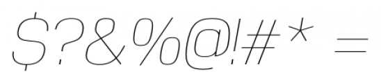 Nuber Ultra Light Italic Font OTHER CHARS