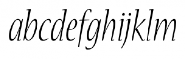 Nueva Std Condensed Light Italic Font LOWERCASE