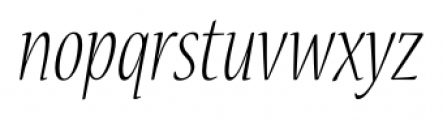 Nueva Std Condensed Light Italic Font LOWERCASE