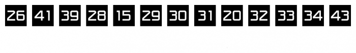 Numbers Style One Square Negative Font LOWERCASE