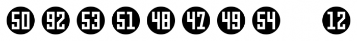 Numbers Style Three Circle Negative Font OTHER CHARS