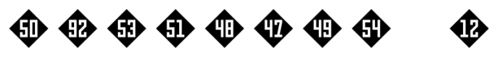 Numbers Style Three Diamond Negative Font OTHER CHARS