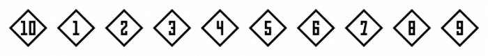 Numbers Style Three Diamond Positive Font OTHER CHARS
