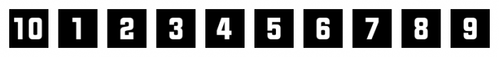 Numbers Style Two Square Negative Font OTHER CHARS
