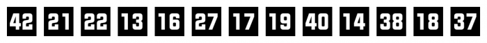 Numbers Style Two Square Negative Font LOWERCASE