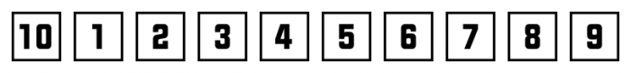 Numbers Style Two Square Positive Font OTHER CHARS