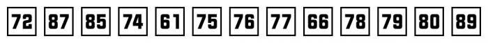 Numbers Style Two Square Positive Font UPPERCASE