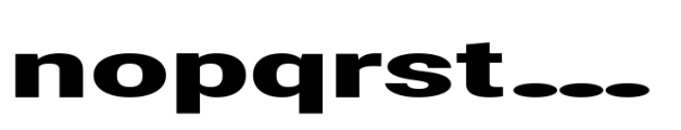 Nu Sans Black Expanded Font LOWERCASE