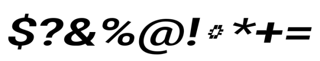 Nu Sans Bold Semi Expanded Slanted Font OTHER CHARS
