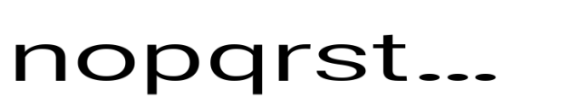 Nu Sans Expanded Font LOWERCASE