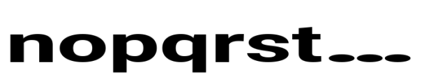 Nu Sans Extra Bold Expanded Font LOWERCASE