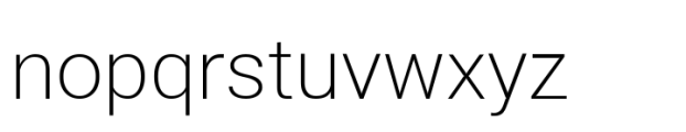 Nu Sans Extra Light Font LOWERCASE