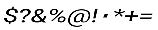 Nu Sans Medium Semi Expanded Slanted Font OTHER CHARS