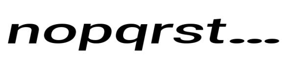 Nu Sans Semi Bold Expanded Slanted Font LOWERCASE