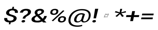 Nu Sans Semi Bold Semi Expanded Slanted Font OTHER CHARS