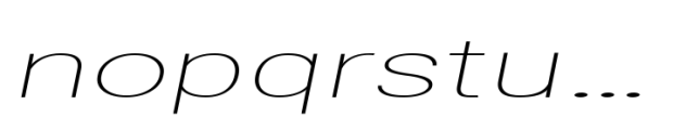 Nu Sans Thin Expanded Slanted Font LOWERCASE