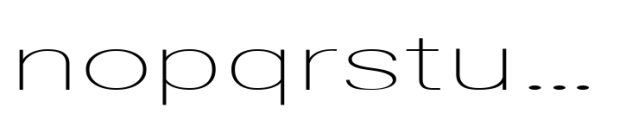 Nu Sans Thin Expanded Font LOWERCASE