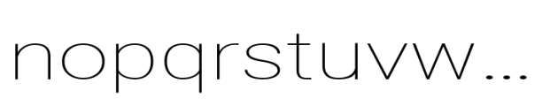 Nu Sans Thin Semi Expanded Font LOWERCASE