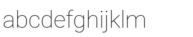 Nu Sans Thin Font LOWERCASE