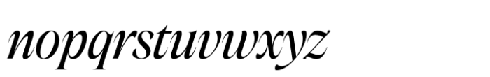 Nuances Collection Condensed Medium Italic Font LOWERCASE