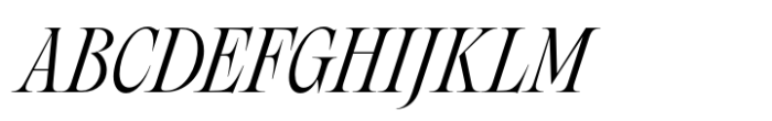 Nuances Collection Condensed Regular Italic Font UPPERCASE