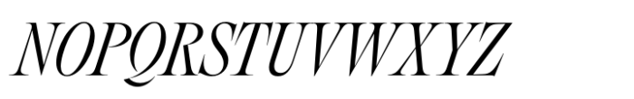 Nuances Collection Condensed Regular Italic Font UPPERCASE