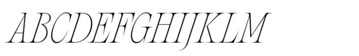Nuances Collection Condensed Thin Italic Font UPPERCASE