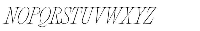 Nuances Collection Condensed Thin Italic Font UPPERCASE