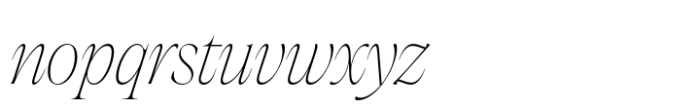 Nuances Collection Condensed Thin Italic Font LOWERCASE