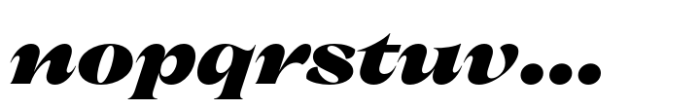Nuances Collection Extended Black Italic Font LOWERCASE