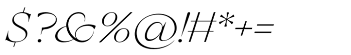 Nuances Collection Extended Extra Light Italic Font OTHER CHARS