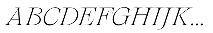 Nuances Collection Extended Extra Light Italic Font UPPERCASE