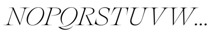 Nuances Collection Extended Extra Light Italic Font UPPERCASE