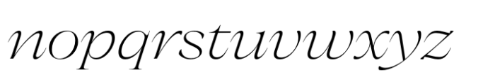 Nuances Collection Extended Extra Light Italic Font LOWERCASE