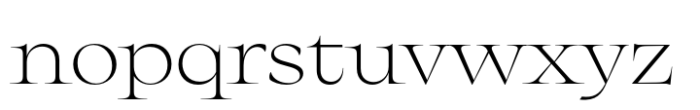 Nuances Collection Extended Extra Light Font LOWERCASE