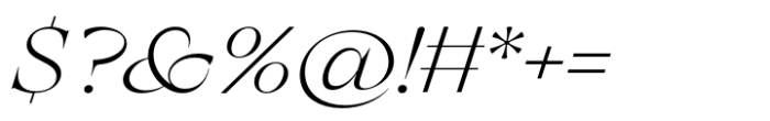 Nuances Collection Extended Light Italic Font OTHER CHARS