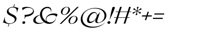 Nuances Collection Extended Regular Italic Font OTHER CHARS