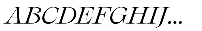 Nuances Collection Extended Regular Italic Font UPPERCASE