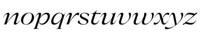 Nuances Collection Extended Regular Italic Font LOWERCASE
