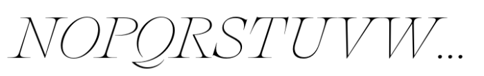 Nuances Collection Extended Thin Italic Font UPPERCASE