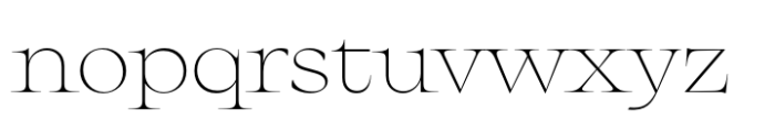 Nuances Collection Extended Thin Font LOWERCASE