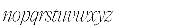 Nuances Collection Extra Light Italic Font LOWERCASE