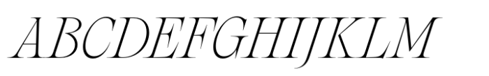 Nuances Collection Normal Extra Light Italic Font UPPERCASE