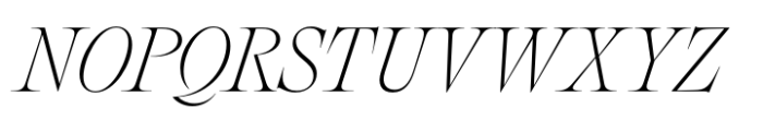 Nuances Collection Normal Extra Light Italic Font UPPERCASE